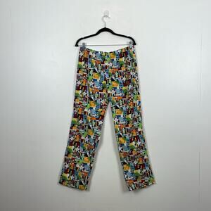 Disney Park 2014 Multicolo Mens L Straight Leg Lightweight Casual Pajama Pants